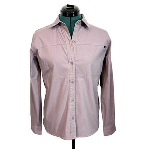 NWT Burton Womens‎ Work Over Shirt Long Sleeve Button Down Elderberry Purple XS